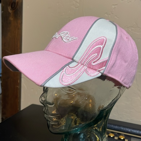 Pink and White Embroidered Sea Ray Baseball Hat Cap - Picture 2 of 7